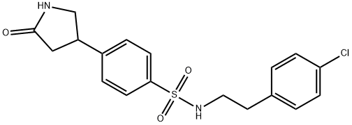 N-[2-(4-chlorophenyl)ethyl]-4-(5-oxo-3-pyrrolidinyl)benzenesulfonamide Struktur