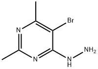 5-Bromo-4-hydrazinyl-2,6-dimethylpyrimidine Struktur