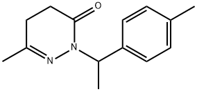 6-Methyl-2-(1-(p-tolyl)ethyl)-4,5-dihydropyridazin-3(2H)-one Struktur