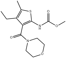 methyl (4-ethyl-5-methyl-3-(morpholine-4-carbonyl)thiophen-2-yl)carbamate Structure