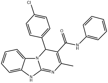 4-(4-chlorophenyl)-2-methyl-N-phenyl-1,4-dihydropyrimido[1,2-a]benzimidazole-3-carboxamide Struktur