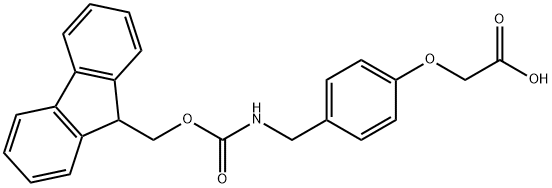 2-[4-[(Fmoc-amino)methyl]phenoxy]acetic acid Struktur