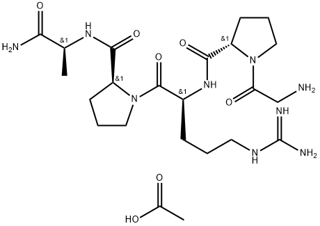 Glycyl-L-prolyl-L-arginyl-L-prolyl-L-alaninamide diacetate Struktur