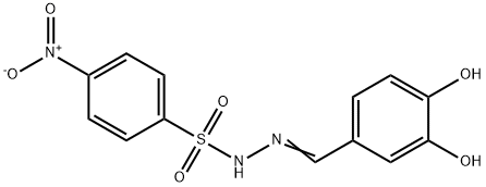 (E)-N'-(3,4-dihydroxybenzylidene)-4-nitrobenzenesulfonohydrazide Struktur