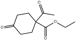 ethyl 1-acetyl-4-oxocyclohexane-1-carboxylate Struktur