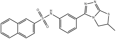 N-[3-(6-methyl-5,6-dihydro[1,3]thiazolo[2,3-c][1,2,4]triazol-3-yl)phenyl]naphthalene-2-sulfonamide Struktur