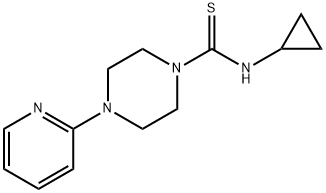 N-cyclopropyl-4-(pyridin-2-yl)piperazine-1-carbothioamide Struktur