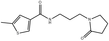 5-methyl-N-[3-(2-oxopyrrolidin-1-yl)propyl]thiophene-3-carboxamide Struktur