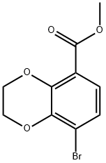 methyl 8-bromo-2,3-dihydrobenzo[b][1,4]dioxine-5-carboxylate Struktur