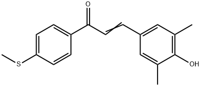 2-Propen-1-one, 3-(4-hydroxy-3,5-dimethylphenyl)-1-[4-(methylthio)phenyl]- Struktur