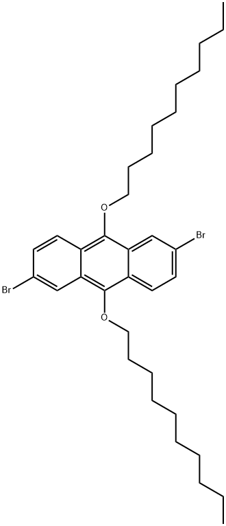 2,6-dibromo-9,10-bis(decyloxy)Anthracene Struktur