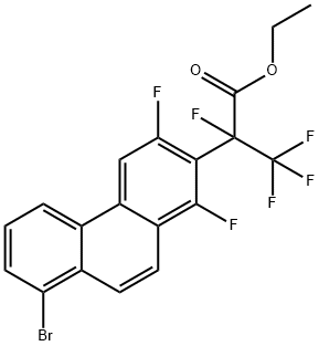 Ethyl 2-(8-bromo-1,3-difluorophenanthren-2-yl)-2,3,3,3-tetrafluoropropanoate Struktur