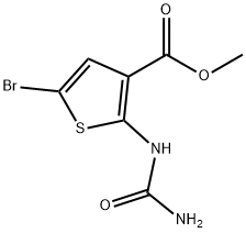 Methyl 5-bromo-2-ureidothiophene-3-carboxylate Struktur