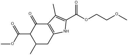 2-(2-methoxyethyl) 5-methyl 3,6-dimethyl-4-oxo-4,5,6,7-tetrahydro-1H-indole-2,5-dicarboxylate Struktur