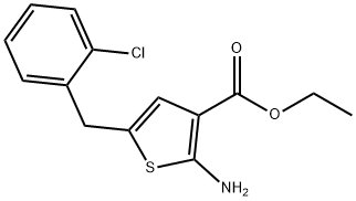 Ethyl 2-amino-5-(2-chlorobenzyl)thiophene-3-carboxylate Struktur