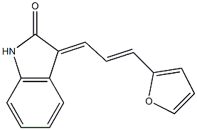 3-(3-(2-FURYL)-2-PROPENYLIDENE)-1,3-DIHYDRO-2H-INDOL-2-ONE Struktur