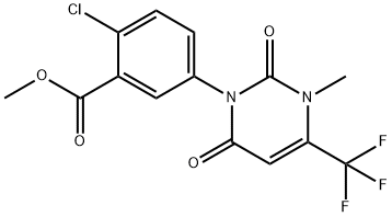 Methyl 2-chloro-5-(3-methyl-2,6-dioxo-4-(trifluoromethyl)-2,3-dihydropyrimidin-1(6H)-yl)benzoate Struktur