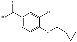 3-chloro-4-(cyclopropylmethoxy)Benzoic acid Struktur