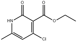 ethyl 1,2-dihydro-2-oxo-4-chloro-6-methylpyridine-3-carboxylate Struktur