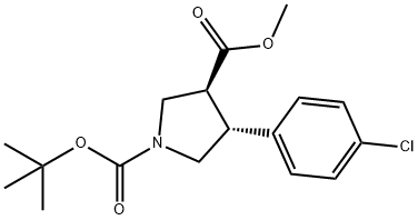 (3S,4R)-4-(4-chlorophenyl)-1,3-pyrrolidinedicarboxylic acid 1-(1,1-dimethylethyl)3-methyl ester