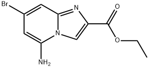 ethyl 5-amino-7-bromoH-imidazo[1,2-a]pyridine-2-carboxylate Struktur