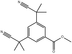 methyl 3,5-bis(2-cyanopropan-2-yl)benzoate Struktur