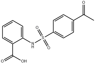 2-(4-Acetylphenylsulfonamido)benzoic acid Struktur