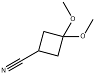 3,3-dimethoxycyclobutane-1-carbonitrile Struktur