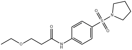 3-ethoxy-N-[4-(pyrrolidin-1-ylsulfonyl)phenyl]propanamide Struktur