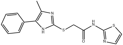 2-[(4-methyl-5-phenyl-1H-imidazol-2-yl)sulfanyl]-N-(1,3-thiazol-2-yl)acetamide Struktur