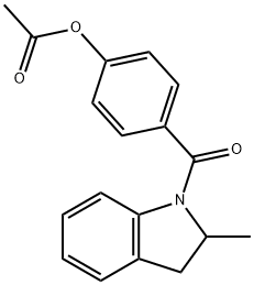 4-(2-methylindoline-1-carbonyl)phenyl acetate Struktur