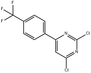 2,4-dichloro-6-[4-(trifluoromethyl)phenyl]Pyrimidine Struktur