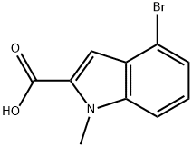 4-bromo-1-methyl-1H-indole-2-carboxylic acid Struktur