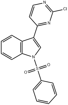 3-(2-chloropyrimidin-4-yl)-1-(phenylsulfonyl)-1H-indole Struktur