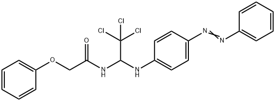 (E)-2-phenoxy-N-(2,2,2-trichloro-1-((4-(phenyldiazenyl)phenyl)amino)ethyl)acetamide Struktur