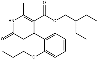 2-ethylbutyl 2-methyl-6-oxo-4-(2-propoxyphenyl)-1,4,5,6-tetrahydropyridine-3-carboxylate Struktur