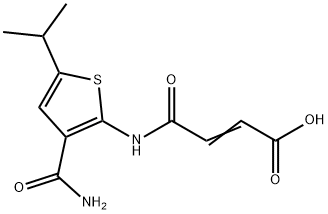 (E)-4-((3-carbamoyl-5-isopropylthiophen-2-yl)amino)-4-oxobut-2-enoic acid Struktur