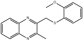 methyl 2-{[(3-methyl-2-quinoxalinyl)methyl]sulfanyl}phenyl ether Struktur