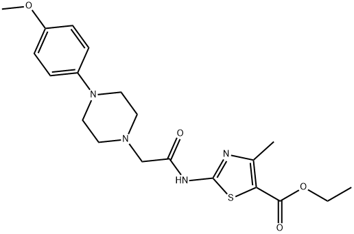 ethyl 2-(2-(4-(4-methoxyphenyl)piperazin-1-yl)acetamido)-4-methylthiazole-5-carboxylate Struktur