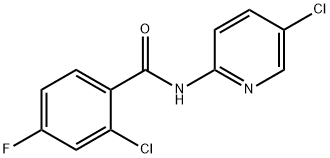 2-chloro-N-(5-chloro-2-pyridinyl)-4-fluorobenzamide Struktur