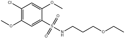 4-chloro-N-(3-ethoxypropyl)-2,5-dimethoxybenzenesulfonamide Struktur