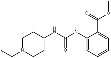 methyl 2-(3-(1-ethylpiperidin-4-yl)ureido)benzoate Struktur