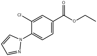 Ethyl 3-chloro-4-(1H-pyrazol-1-yl)benzoate Struktur