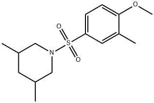 1-[(4-methoxy-3-methylphenyl)sulfonyl]-3,5-dimethylpiperidine Struktur