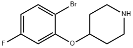 Piperidine, 4-(2-bromo-5-fluorophenoxy)- Struktur