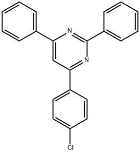 4-(4-chlorophenyl)-2,6-diphenylpyrimidine Struktur