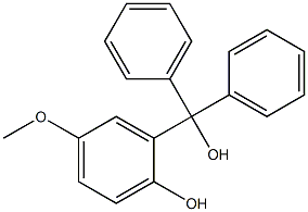 2-(Hydroxydiphenylmethyl)-4-methoxyphenol Struktur