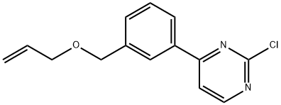 4-(3-(allyloxymethyl)phenyl)-2-chloropyrimidine Struktur