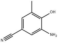 3-amino-4-hydroxy-5-methylbenzonitrile Struktur