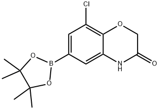 8-Chloro-3-oxo-3,4-dihydro-2H-benzo[b][1,4]oxazine-6-boronic Acid Pinacol Ester Struktur